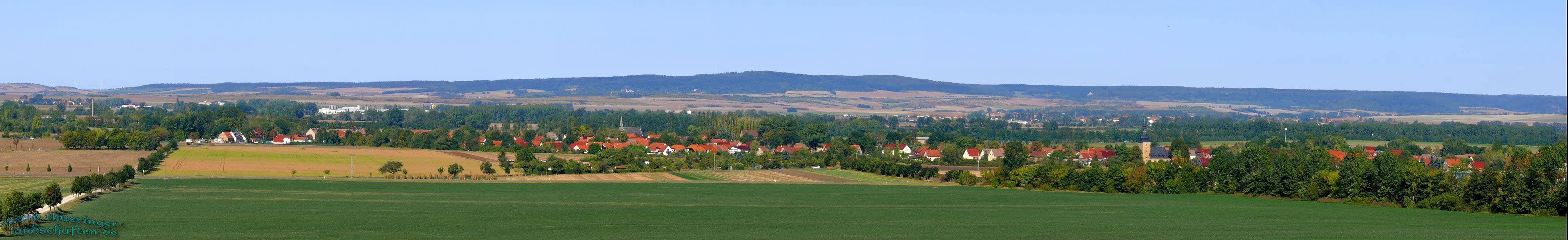Weitsicht von der A71 bei Smmerda (Klleda, Frohndorf, Orlishausen)