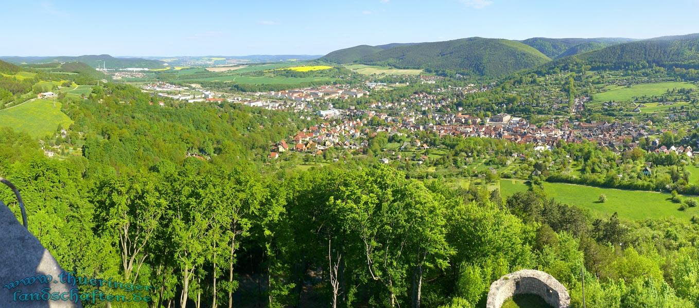 Blick von der Burg Greifenstein auf Bad Blankenburg