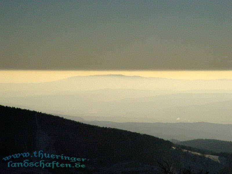 Blick zum Dolmar bei Meiningen im Winter
