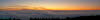 Blick vom Aussichtsturm auf dem Bleberg bei Sonnenuntergang