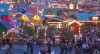 Weihnachtsmarkt Erfurt zur blauen Stunde