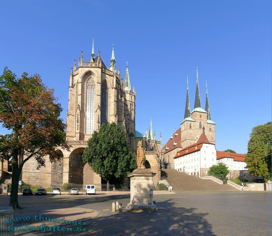 Minerva-Statue, Erfurter Dom & Severiikirche